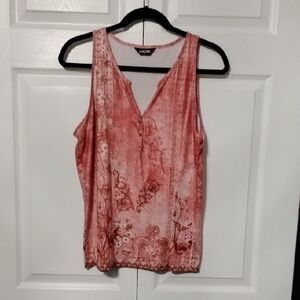 CHICME Coral Floral Tank Top
